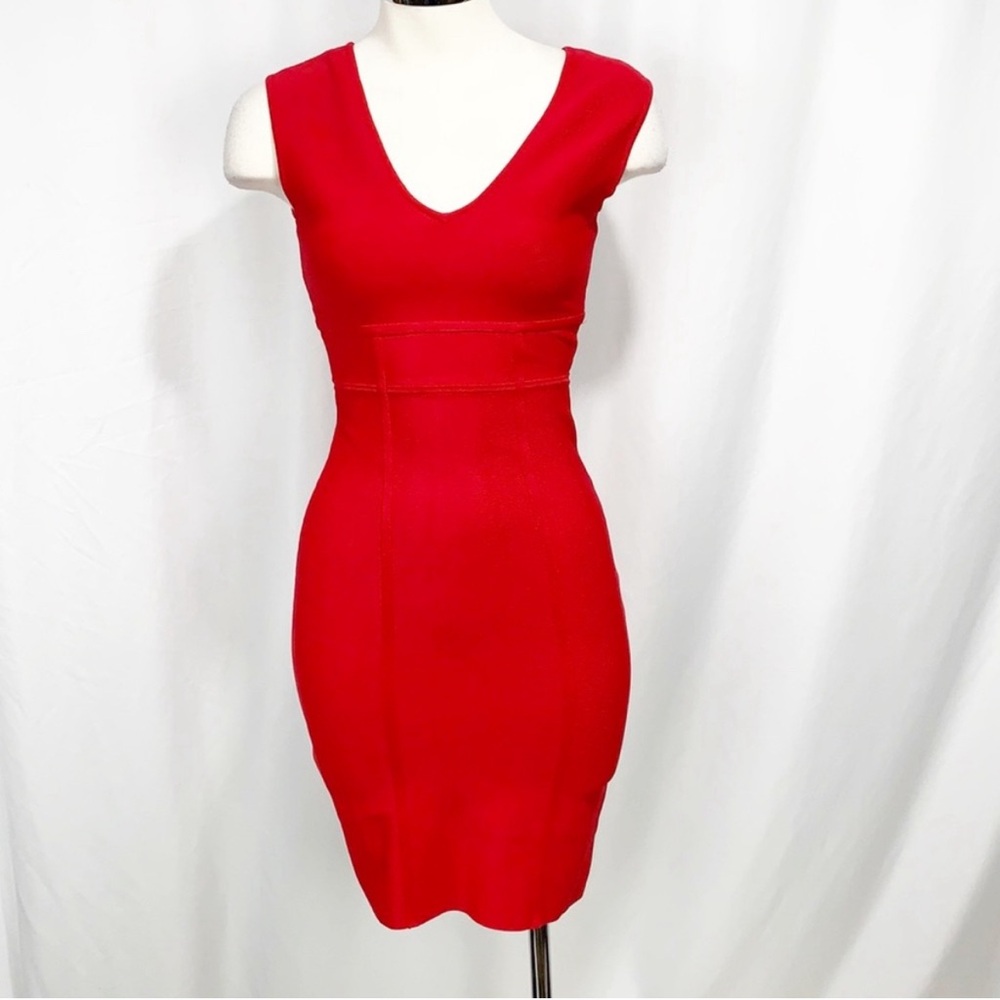 BCBGMaxAzria Red Bandage dress - Picture 3 of 7